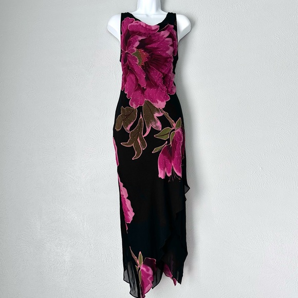 Gorgeous Vintage Floral Beaded Dress - Picture 6 of 9